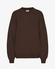 Load image into Gallery viewer, Oversized Merino Wool Crew - Coffee Brown