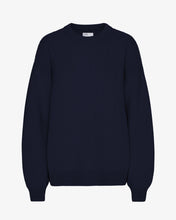 Load image into Gallery viewer, Oversized Merino Wool Crew - Navy