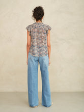Load image into Gallery viewer, Cass Frill Top- Indigo
