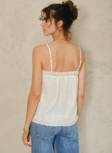 Load image into Gallery viewer, Dacy Embroidered Cami - Ecru
