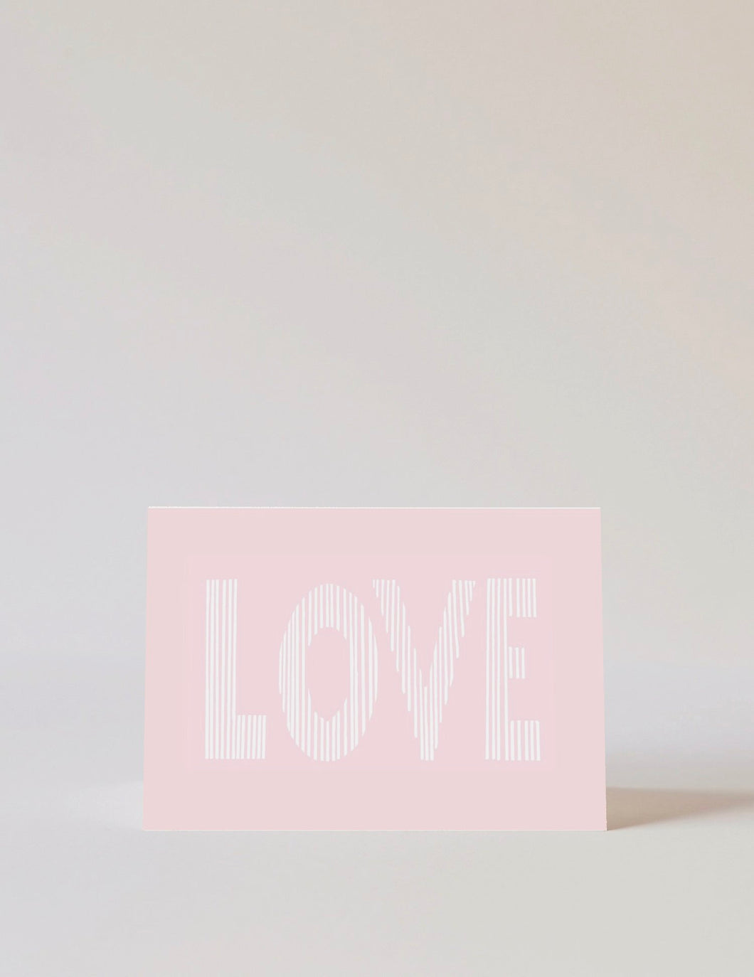 Pink Love Stripy Card