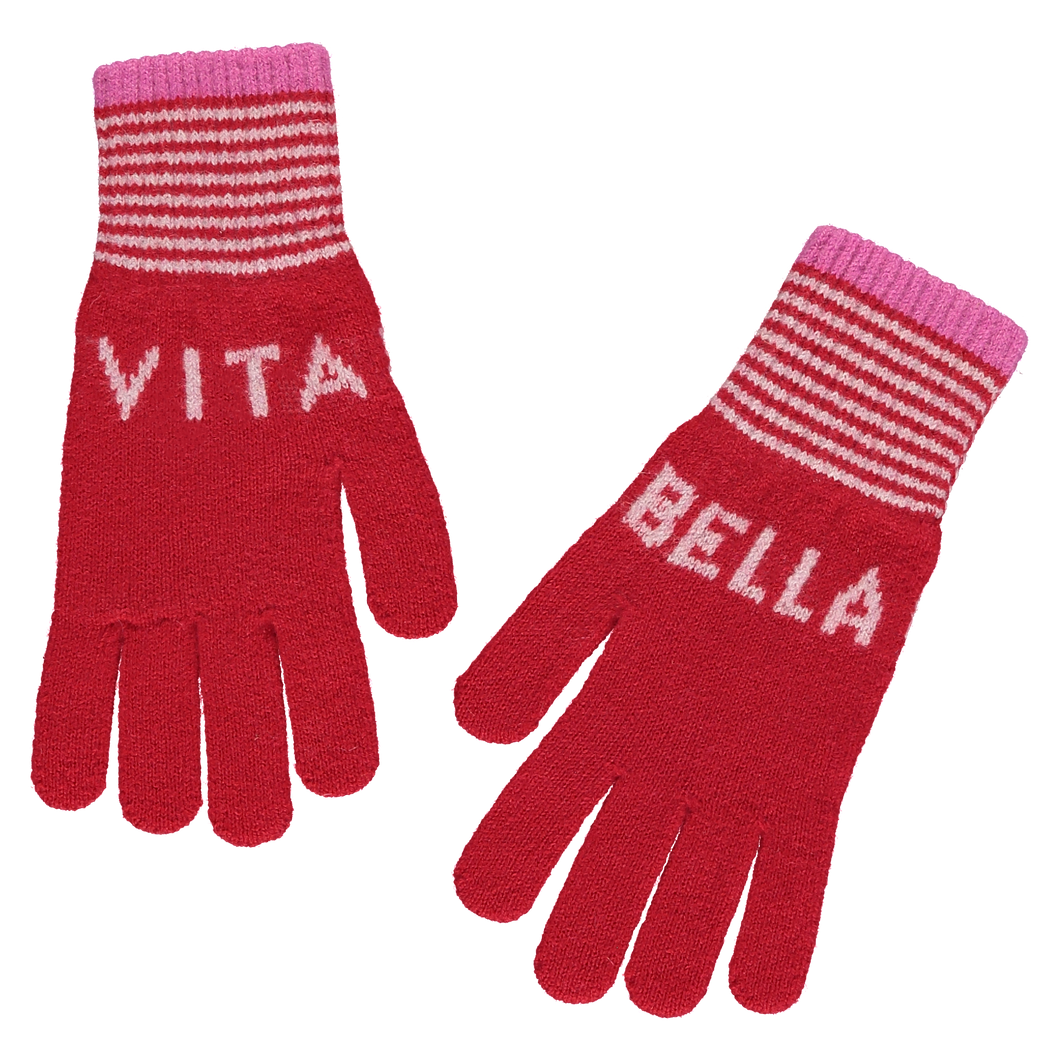 Vita Bella Gloves - Red/ Pink