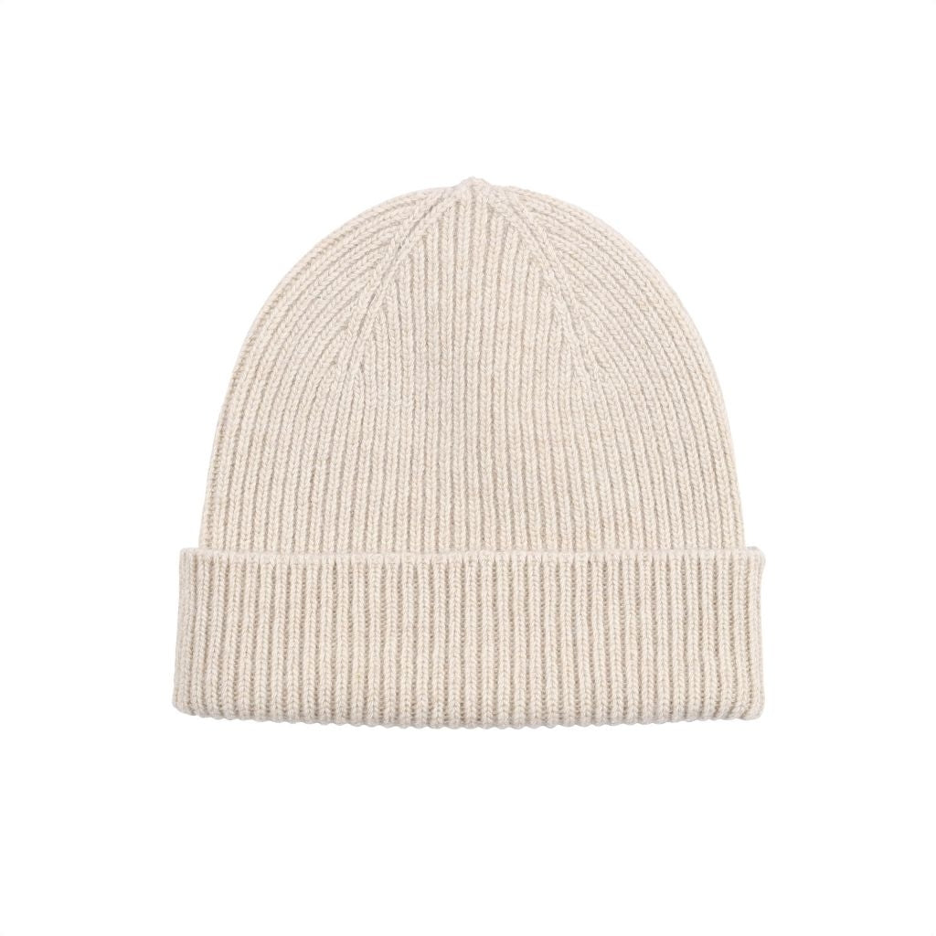 Merino Wool Beanie - Ivory White