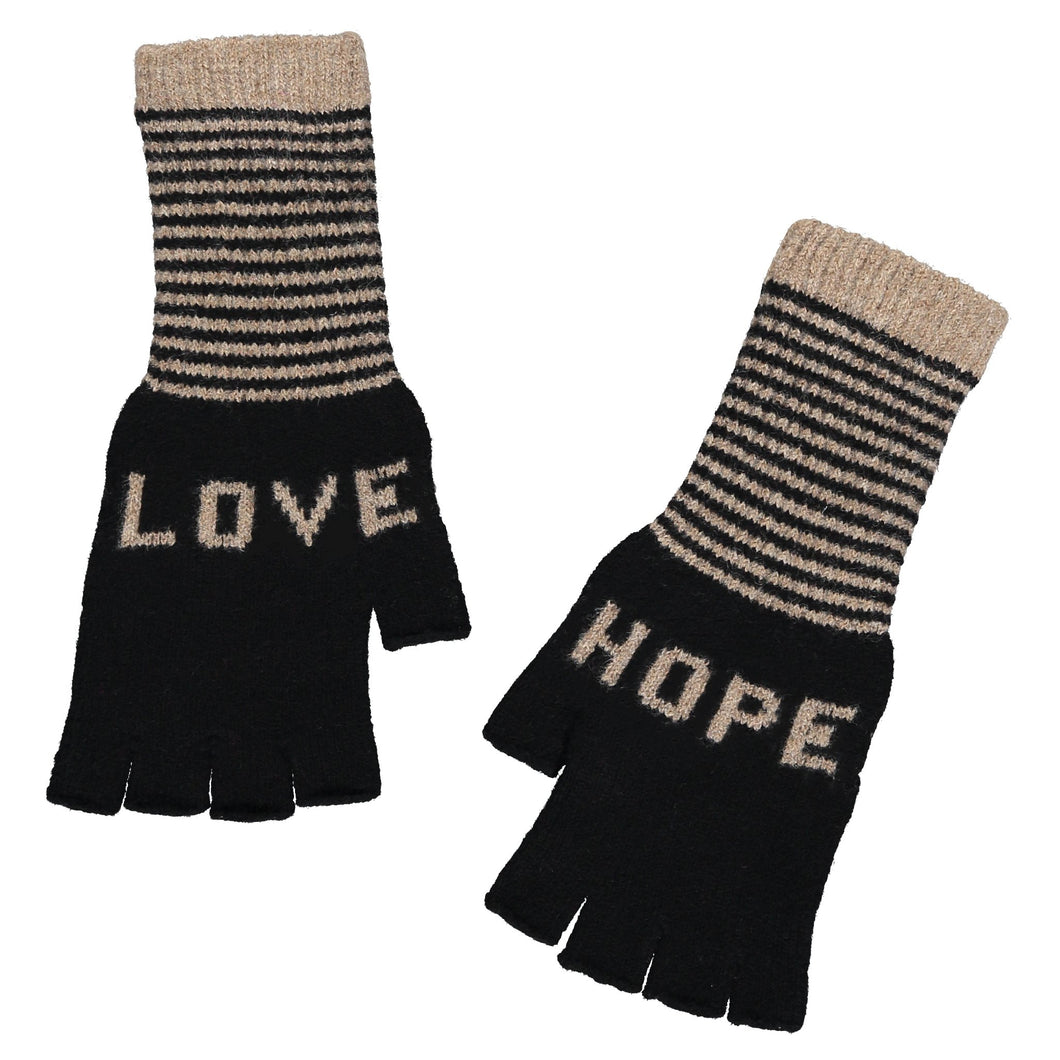 Love/ Hope Gloves - Black/Taupe
