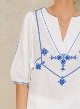 Load image into Gallery viewer, Vivien Embroidered Top - Blue

