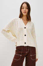 Load image into Gallery viewer, Geneva Cardigan - Ivory Pointelle
