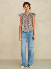 Load image into Gallery viewer, Cass Frill Top- Indigo

