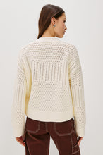 Load image into Gallery viewer, Geneva Cardigan - Ivory Pointelle
