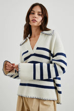 Load image into Gallery viewer, Athena Sweater - Navy/ Ivory
