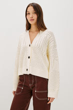 Load image into Gallery viewer, Geneva Cardigan - Ivory Pointelle
