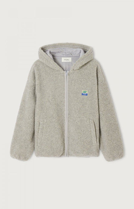Hoktown hooded fleece by American Vintage in light grey. Available at aprilmae - a womenswear boutique located in Chiswick west London specialising in contemporary, everyday clothing for women.  Visit our shop on Devonshire Road W4 for the latest arrivals from brands including Rains, Rails, Bellerose, Bonte, Vanessa Bruno, Hartford and Colorful Standard.
