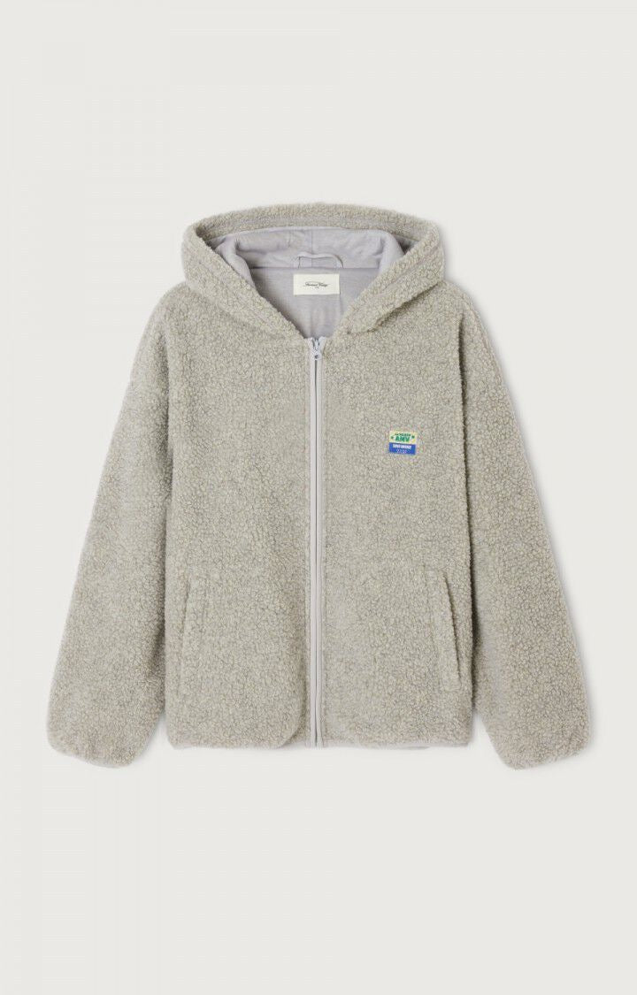 Hoktown hooded fleece by American Vintage in light grey. Available at aprilmae - a womenswear boutique located in Chiswick west London specialising in contemporary, everyday clothing for women.  Visit our shop on Devonshire Road W4 for the latest arrivals from brands including Rains, Rails, Bellerose, Bonte, Vanessa Bruno, Hartford and Colorful Standard.