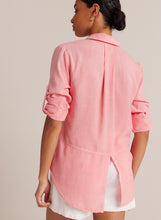 Load image into Gallery viewer, Split Back Button Down Shirt - Coral
