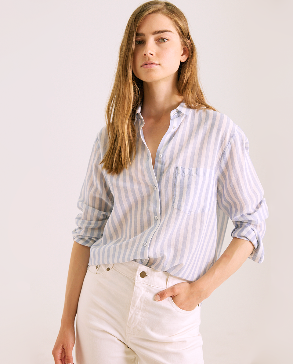 Manon Shirt - Blue Stripe