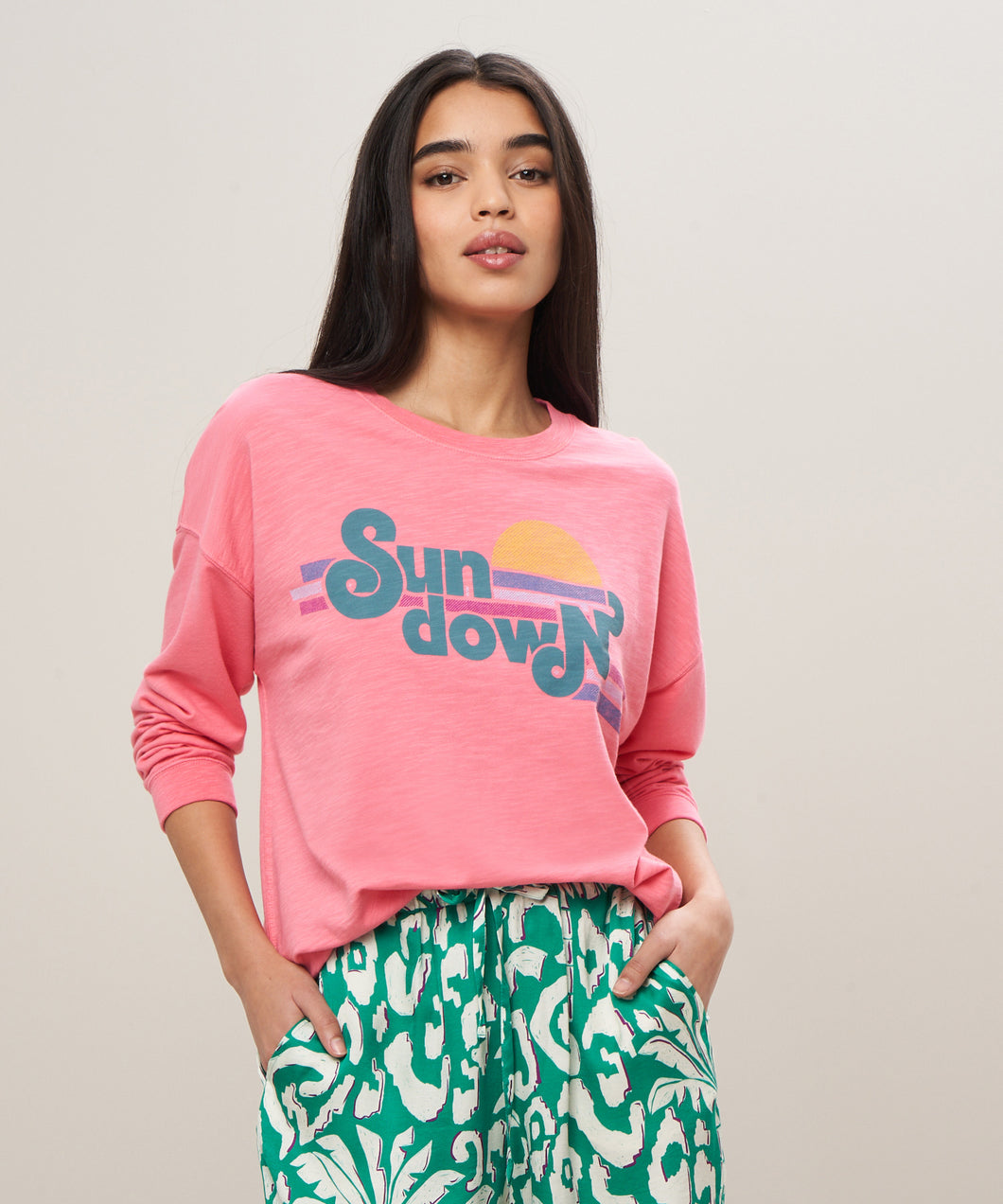 Sun Down Light Sweatshirt - Pink