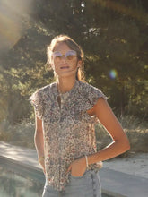 Load image into Gallery viewer, Cass Frill Top- Indigo
