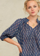 Load image into Gallery viewer, Ari Short Sleeve Top - Indigo
