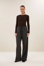 Load image into Gallery viewer, Melange Stripe Top - Coffee Bean
