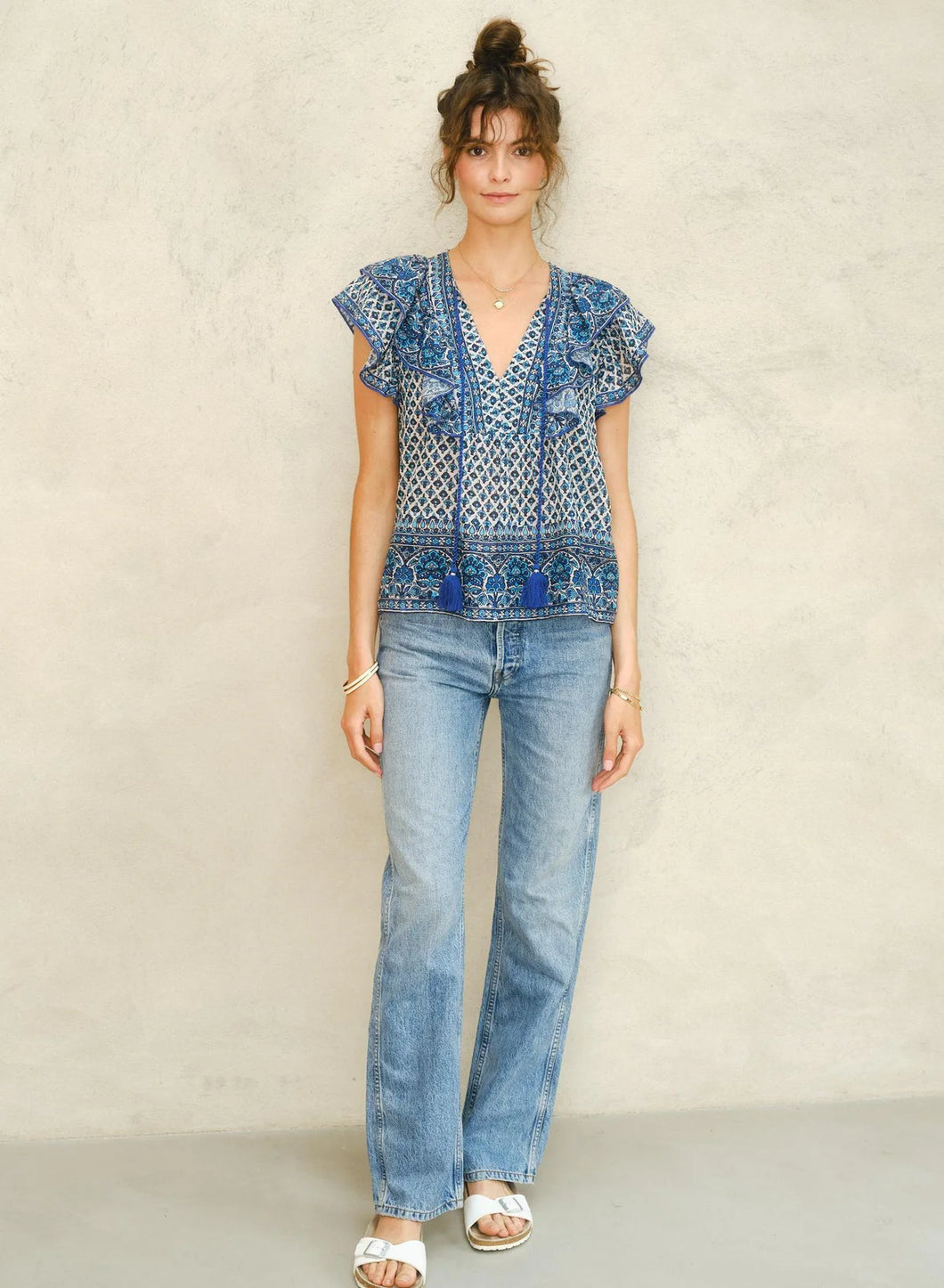 Viti Frill Top - Blue