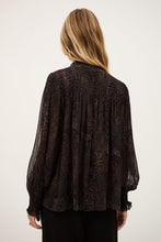 Load image into Gallery viewer, Shamy High Neck Blouse - Brown Print
