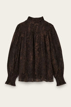 Load image into Gallery viewer, Shamy High Neck Blouse - Brown Print
