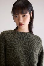 Load image into Gallery viewer, Dioal Leopard Print Sweater - Olive
