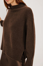 Load image into Gallery viewer, Rails chocolate brown, cashmere and silk knit, loose fit, super soft sweater. Available at aprilmae - a womenswear boutique located in Chiswick west London specialising in contemporary, everyday clothing for women.  Visit our shop on Devonshire Road W4 for the latest arrivals from brands including Rains, Rails, Bellerose, Bonte, Vanessa Bruno and Colorful Standard.

