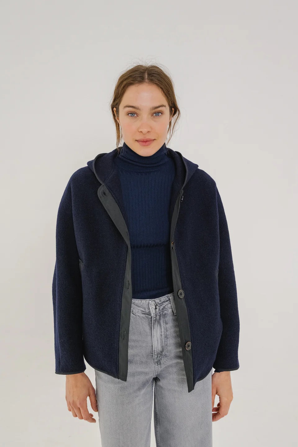 Ani Hooded Jacket - Navy
