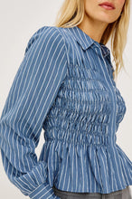 Load image into Gallery viewer, Bradshaw Shirt - Washed Indigo Stripe
