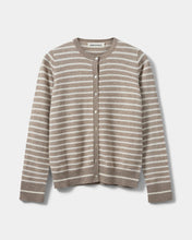 Load image into Gallery viewer, Stripe Cardigan - Light Brown Striped
