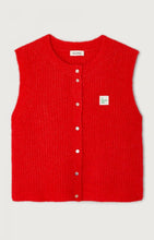 Load image into Gallery viewer, East Sleeveless Cardigan - Chilli
