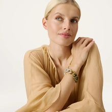 Load image into Gallery viewer, Flat Chain Bracelet - Gold/Light Olive/Green
