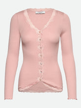 Load image into Gallery viewer, Babatte Silk Lace Cardigan  - Rose Smoke
