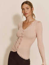 Load image into Gallery viewer, Babatte Silk Lace Cardigan  - Rose Smoke
