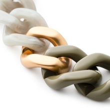 Load image into Gallery viewer, Flat Chain Bracelet - Gold/Light Olive/Green
