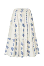Load image into Gallery viewer, Morning Midi Skirt - Creme/Blue
