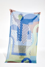 Load image into Gallery viewer, Carte Postale Scarf - Blue
