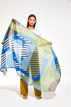 Load image into Gallery viewer, Carte Postale Scarf - Blue

