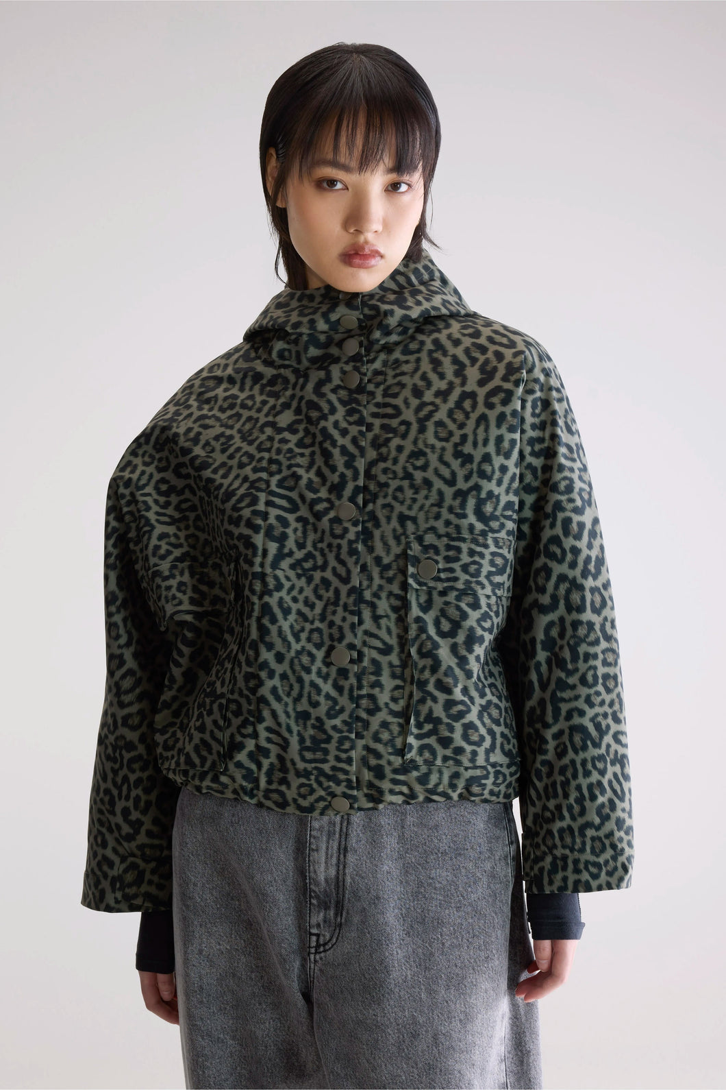 Jenna Hooded Jacket - Leopard