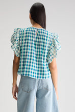Load image into Gallery viewer, Hudalla Embroidered Blouse - Check
