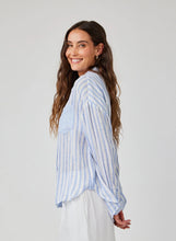 Load image into Gallery viewer, Boyfriend Shirt - Blue Sky Stripe
