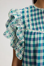 Load image into Gallery viewer, Hudalla Embroidered Blouse - Check
