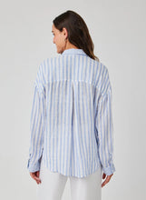 Load image into Gallery viewer, Boyfriend Shirt - Blue Sky Stripe

