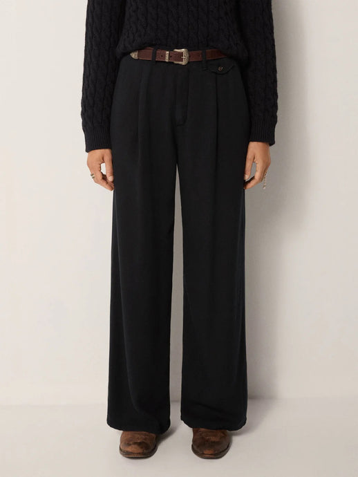 Designed with a straight leg, high waist and front pleats, the Keaton Pants by Maison Hotel in Blue bridge sharp tailoring with everyday ease. Available at aprilmae - a womenswear boutique located in Chiswick west London specialising in contemporary, everyday clothing for women.  Visit our shop on Devonshire Road W4 for the latest arrivals from brands including Rains, Rails, Bellerose, Bonte, Vanessa Bruno, Hartford and Colorful Standard.