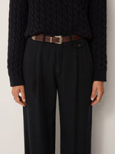 Load image into Gallery viewer, Designed with a straight leg, high waist and front pleats, the Keaton Pants by Maison Hotel in Blue bridge sharp tailoring with everyday ease. Available at aprilmae - a womenswear boutique located in Chiswick west London specialising in contemporary, everyday clothing for women.  Visit our shop on Devonshire Road W4 for the latest arrivals from brands including Rains, Rails, Bellerose, Bonte, Vanessa Bruno, Hartford and Colorful Standard.
