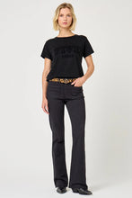 Load image into Gallery viewer, Luna cotton flares in black by Five Paris. Available at aprilmae - a womenswear boutique located in Chiswick west London specialising in contemporary, everyday clothing for women.  Visit our shop on Devonshire Road W4 for the latest arrivals from brands including Rains, Rails, Bellerose, Bonte, Vanessa Bruno, Hartford and Colorful Standard.
