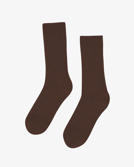 Merino Wool Blend Sock - Coffee Brown by Colourful Standard. Available at aprilmae - a womenswear boutique located in Chiswick west London specialising in contemporary, everyday clothing for women.  Visit our shop on Devonshire Road W4 for the latest arrivals from brands including Rains, Rails, Bellerose, Bonte, Vanessa Bruno, Hartford and Colorful Standard.