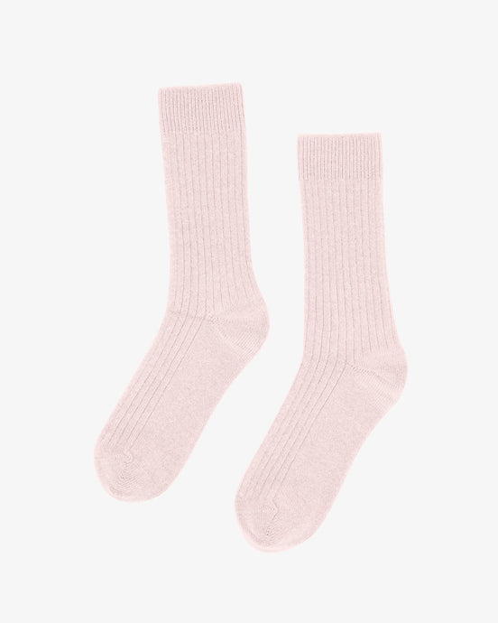 Merino Wool Blend Sock - Faded Pink by Colourful Standard. Available at aprilmae - a womenswear boutique located in Chiswick west London specialising in contemporary, everyday clothing for women.  Visit our shop on Devonshire Road W4 for the latest arrivals from brands including Rains, Rails, Bellerose, Bonte, Vanessa Bruno, Hartford and Colorful Standard.