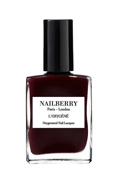 Nailberry Deep Red Black nail polish. Available at aprilmae - a womenswear boutique located in Chiswick west London specialising in contemporary, everyday clothing for women.  Visit our shop on Devonshire Road W4 for the latest arrivals from brands including Rains, Rails, Bellerose, Bonte, Vanessa Bruno, Hartford and Colorful Standard.