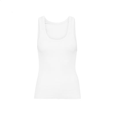 Rib Tank Top - Optical White